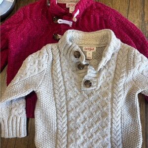 Cat & Jack Knit Sweaters - Red and Cream